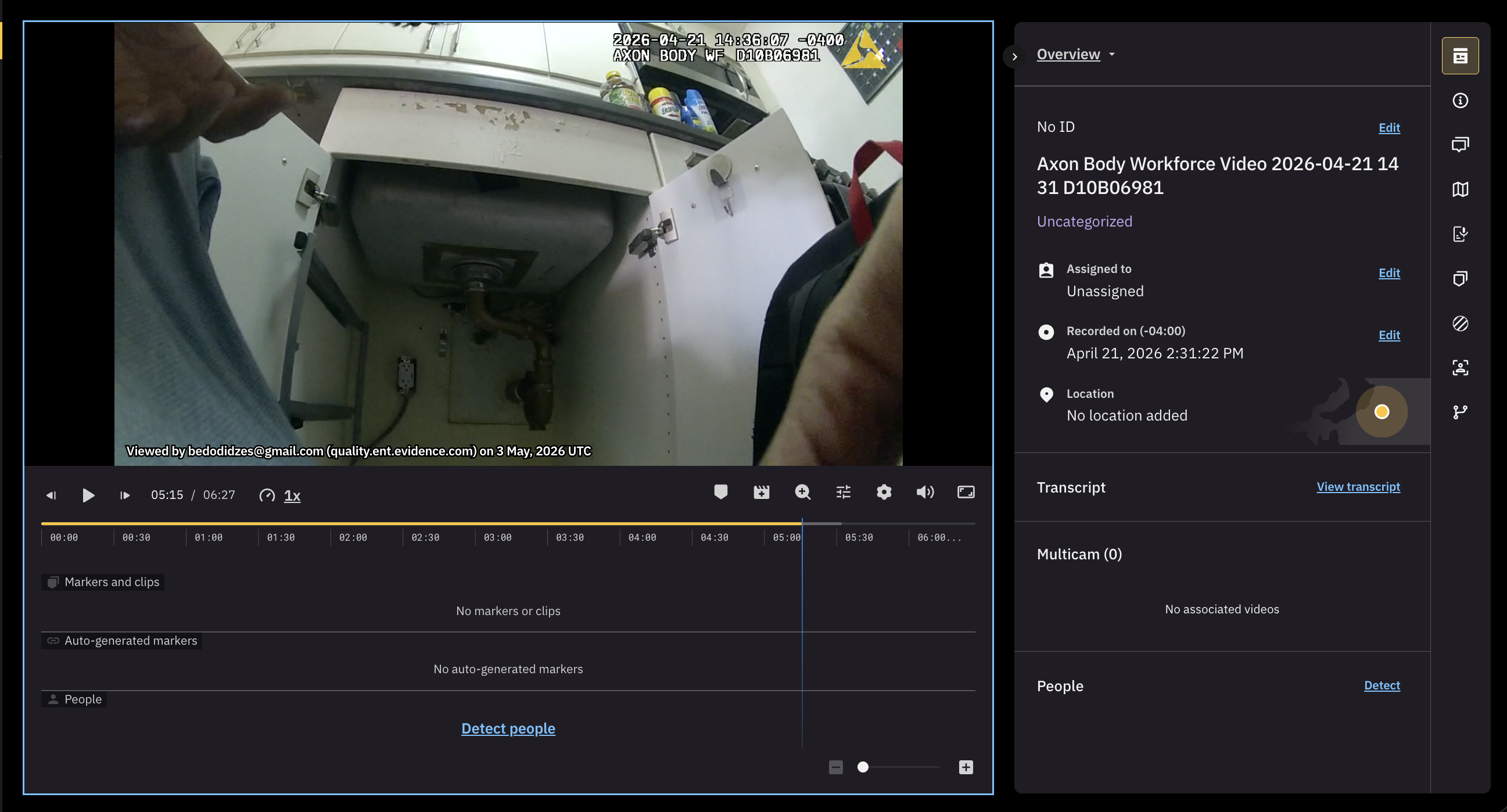 Axon body cam footage D10B06981