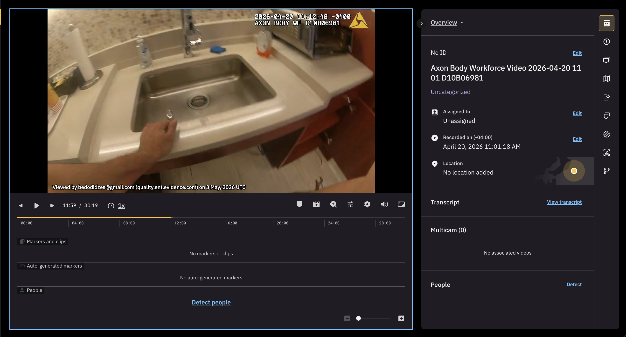 Axon body cam footage D10B06981