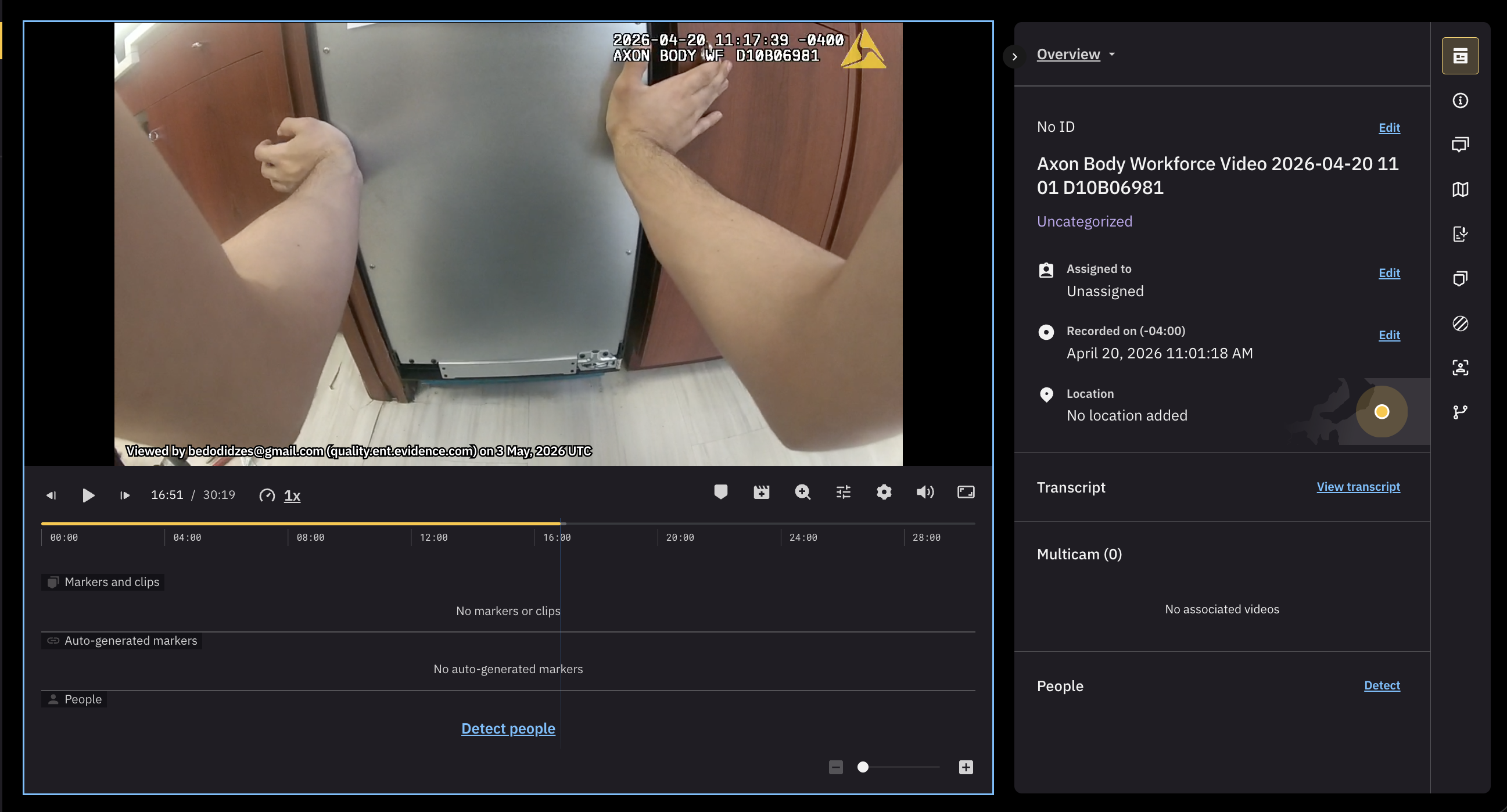 Axon body cam footage D10B06981